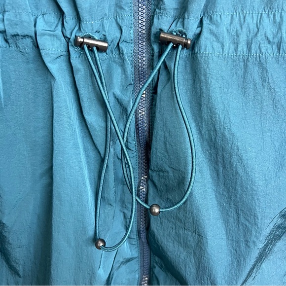 NWT TENTREE teal blue women's recycled nylon long jacket in reflecting pond M - Picture 14 of 17